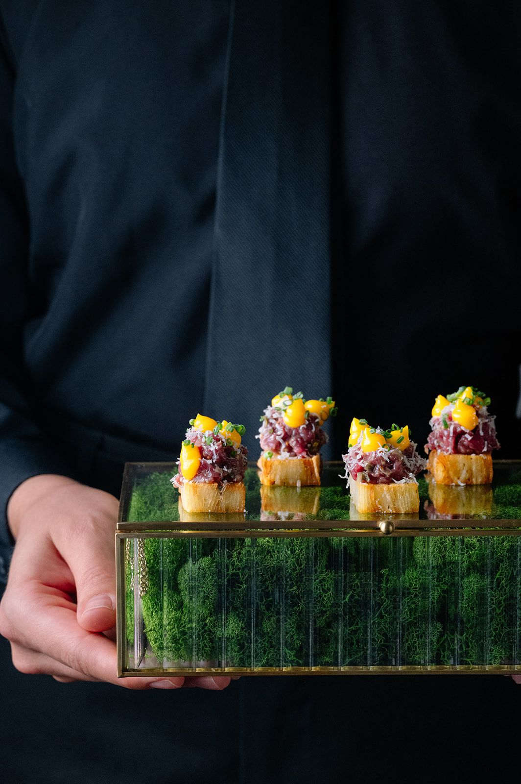 Elegantly presented finger food